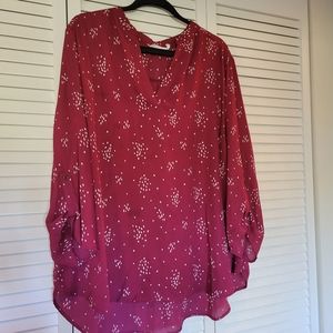 Lush brand patterned blouse